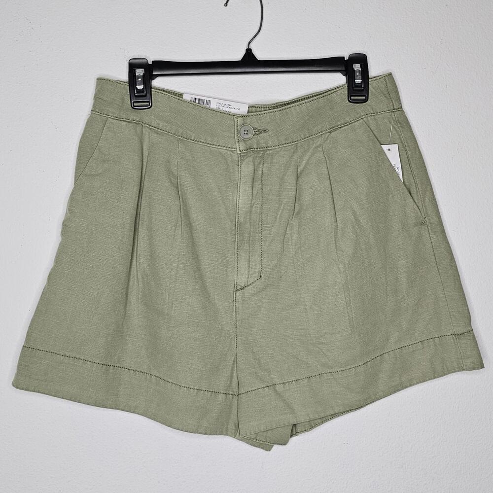 NWT Joie Women's Green/Pleated Shorts Size XL
